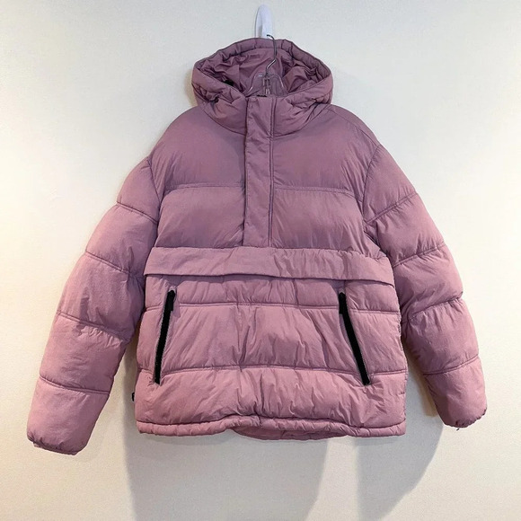 The Very Warm Mauve Pink Pullover Winter Outdoor Snowboarding Casual Puffer Coat - Picture 2 of 14
